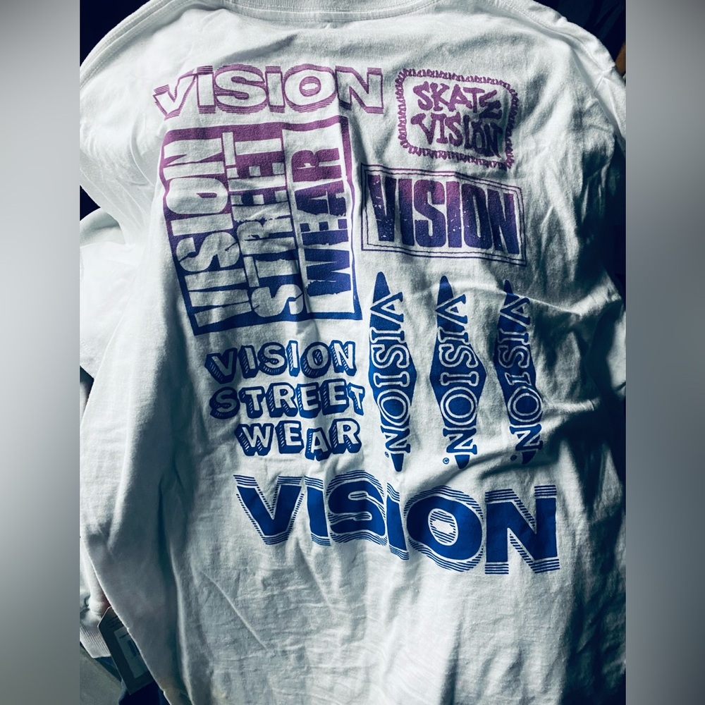 NWT NEW Vision Street Wear VSW mens skate skateboard t shirt white size Medium - Picture 6 of 6